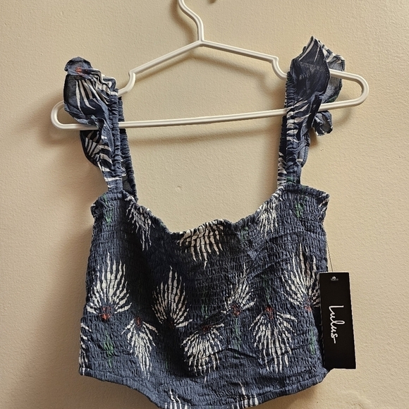 NWT Lulus Trancoso Dusty Blue Floral Print Two-Piece Maxi  Dress - Picture 10 of 12